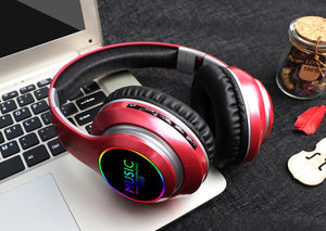 Folding LED Wireless Over - Ear Bluetooth Sports Headphones - Zambeel