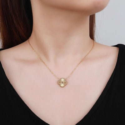 Four - Leaf Clover Gold Pendant Necklace - Zambeel