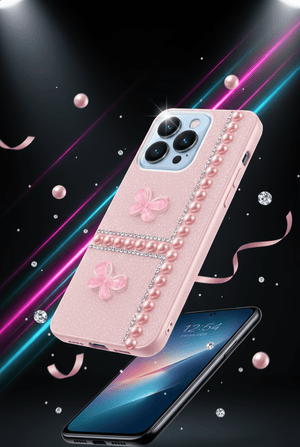 GlamPearl Butterfly Glitter Phone Case - Zambeel