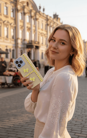 GlamPearl Butterfly Glitter Phone Case - Zambeel