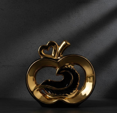 Golden Apple Swan Decorative Showpiece - Zambeel