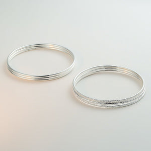 Handmade Sterling Silver Glossy Silver Bracelet Aperture - Zambeel