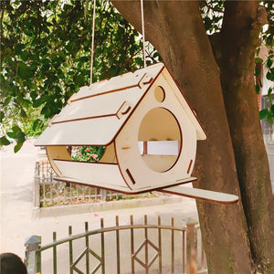 Hanging Wooden Bird Feeder DIY Assembly - Zambeel