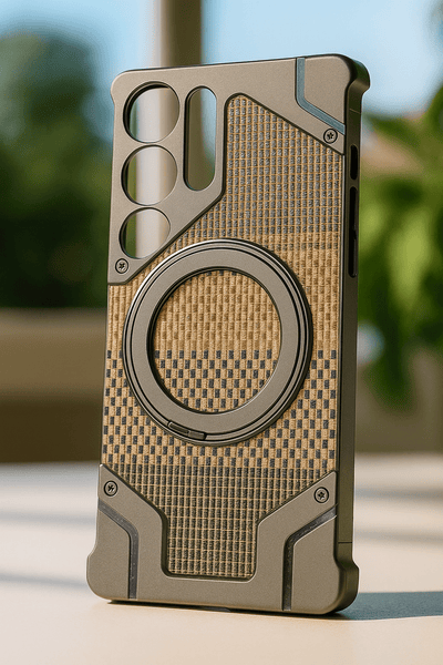 Heavy - Duty Armor Woven Back Case – Magnetic Ring Edition © - Zambeel