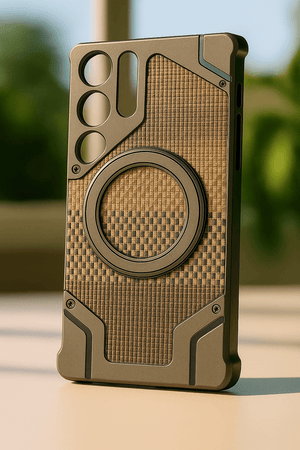 Heavy - Duty Armor Woven Back Case – Magnetic Ring Edition © - Zambeel