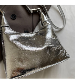 High - grade Light Luxury Glossy Dumpling Bag Casual - Zambeel