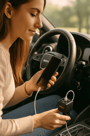 Hoco - 4 - in - 1 Car Charger - Zambeel
