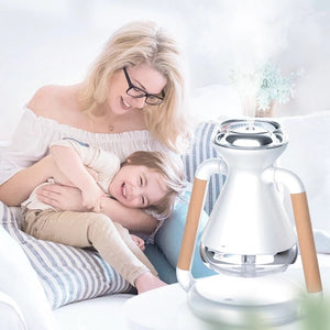 Humidifier USB Wireless Charging Desktop Ultrasonic Spray Aroma Diffuser Rotatable Home Office Mute Air Purifier - Zambeel