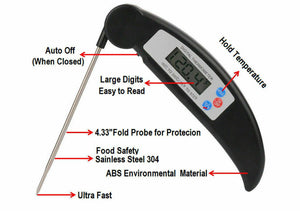 Instant - Read Meat Thermometer Digital Electronic Food Temp Kitchen Cooking Grill - Zambeel