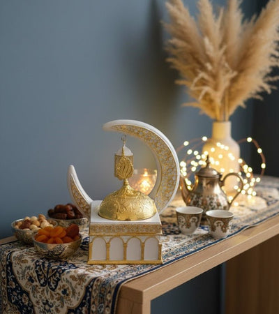 Islamic Crescent Moon & Lantern Decorative Showpiece - Zambeel