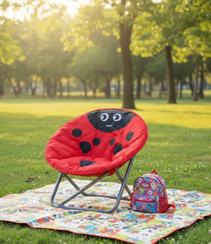 Kids Ladybug Moon Chair Ⓢ - Zambeel