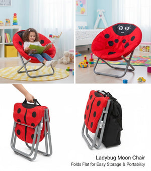 Kids Ladybug Moon Chair Ⓢ - Zambeel
