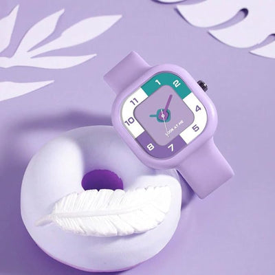 Kids Silicone Strap Square Dial Watch - Zambeel