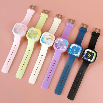 Kids Silicone Strap Square Dial Watch - Zambeel