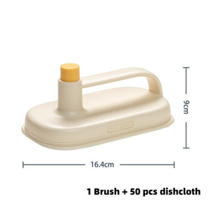 Kitchen Bathroom Toilet Cleaning Magic Brush Glass Wall Cleaning Bath Brush Handle Cleaning Rag Ceramic Window Slot Clean Brush Kitchen Gadgets - Zambeel