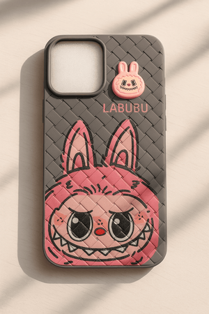 Labubu - 3D Bunny Woven‑Texture Protective iPhone Case - Zambeel