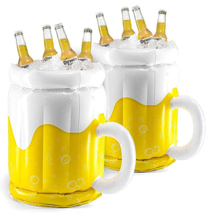 Large Inflatable Beer Mug Cooler Pool Float Drink Cooler For Adults Parties 2 In1 Drink Floatie And Party Supplies Great Toy For Beach Pool And Jacuzzi - Zambeel