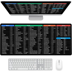Large Keyboard Shortcut Desk Mat - Zambeel