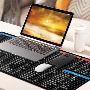 Large Keyboard Shortcut Desk Mat - Zambeel