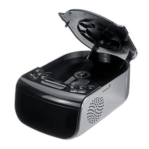 LCD Digital Alarm Dual Speakers Radio CD Music Player - Zambeel
