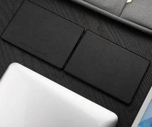 Leather Surface Wireless Mini Bluetooth Folding Keyboard Laptop Tablet Phone Keyboard - Zambeel