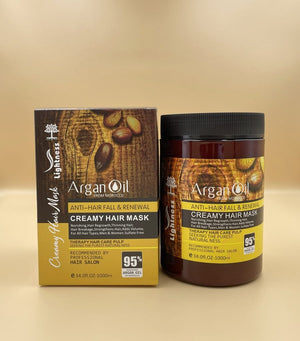 Lightness Argan Oil Anti - Hair Fall Creamy Hair Mask - Zambeel