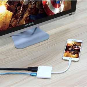 Lightning to HDMI HD Display With Same Screen Cable - Zambeel