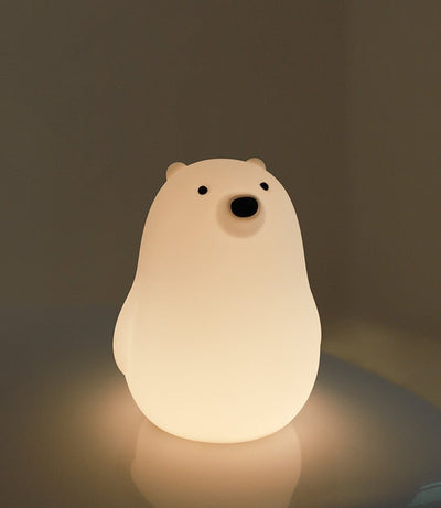 Little White Bear Pat Light Silicone Soft Light Sleep Light Night Light - Zambeel