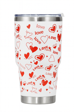 Love Print Stainless Steel Travel Tumbler - Zambeel