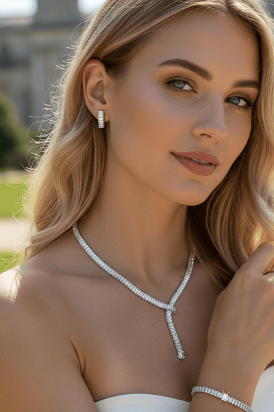 Luxury Baguette Crystal Jewelry Set - Zambeel
