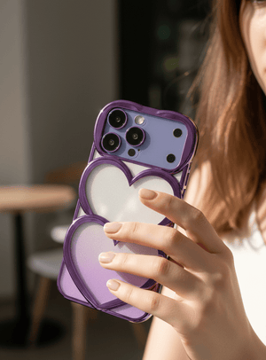 Luxury Double Heart Glitter iPhone Case - Zambeel