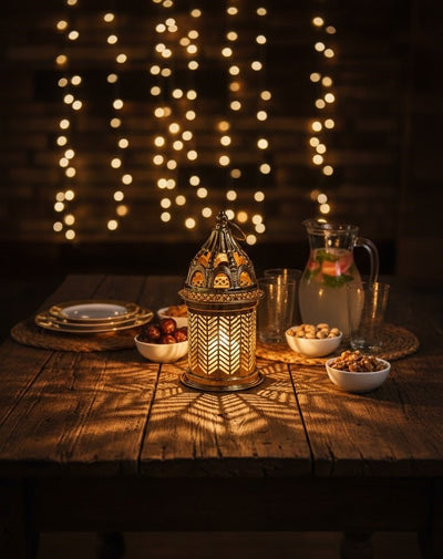 Luxury Golden Hanging Candle Lantern - Zambeel