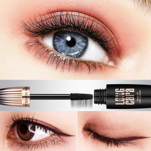 Makeup Eyelash Mascara Eye Lashes Makeup 4D Silk Fiber Lash Mascara New Long Curling Black Waterproof Fiber Mascara - Zambeel