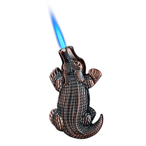 Metal Creative Lighter Personalized Butane Inflatable Lighter Crocodile Shaped Windproof Lighter Cigarette Accessories - Zambeel