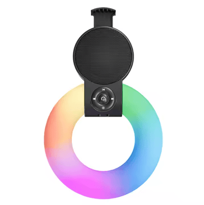 Mobile Phone Holder + Speaker with Fill - Light Ring - Zambeel