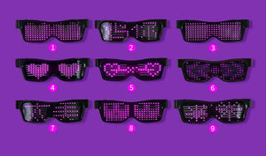 Multicolor Party LED Glasses Dynamic Flashing LED Glasses - Zambeel