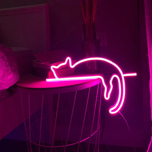 Neon Light - emitting Cat LED Light Room Bedroom Decorative Light - Zambeel