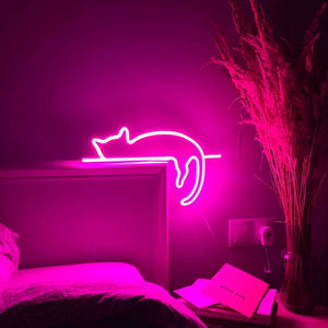 Neon Light - emitting Cat LED Light Room Bedroom Decorative Light - Zambeel