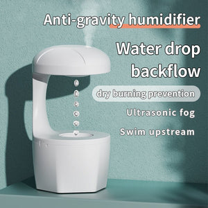 New Arrival Portable 800ml H2o Anti Gravity Usb Air Water Droplet Cool Mist Smooth Sailing Aromatherapy Humidifier For Bedroom - Zambeel