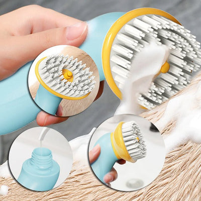 New Hand - held Pet Bath Brush Bath Brush Cleaning Pet Shower Hair Grooming Cmob Dog Cleaning Tool Pet Supplies - Zambeel