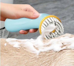 New Hand - held Pet Bath Brush Bath Brush Cleaning Pet Shower Hair Grooming Cmob Dog Cleaning Tool Pet Supplies - Zambeel