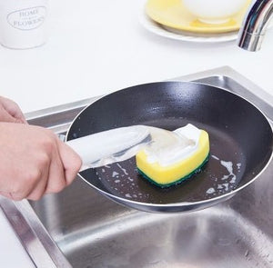 New Injection Water Brush Cleaning Non - stick Kitchen Oil Pot Brush Sponge Tableware Brush Odorless Cleaning Promotion - Zambeel