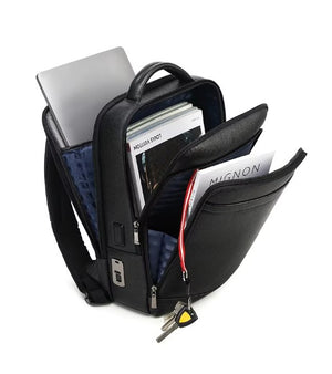 New Leather Bag With Fingerprint Lock - Zambeel