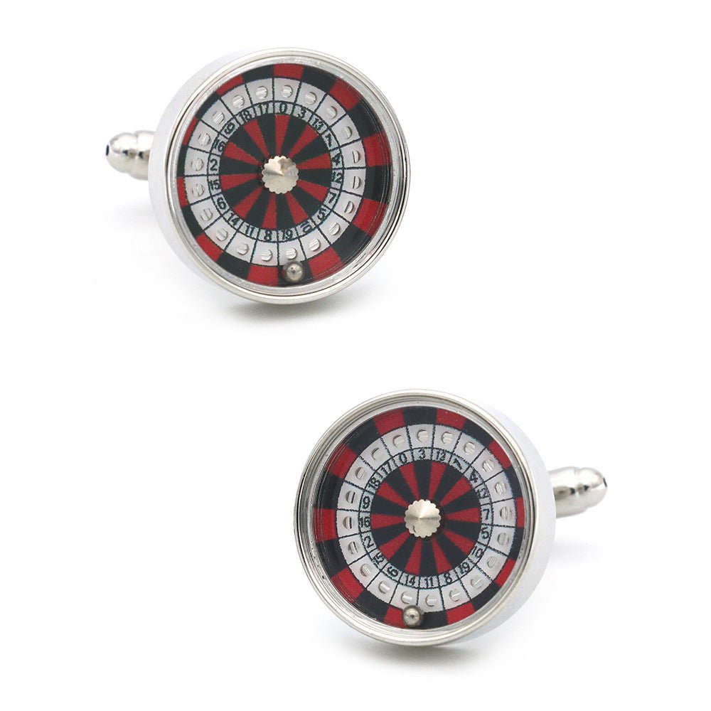 New Lucky Spin Round Cufflinks For Men - Zambeel