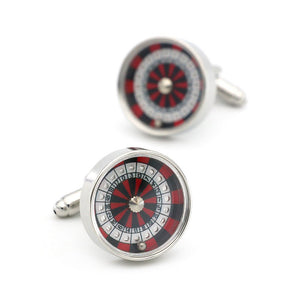New Lucky Spin Round Cufflinks For Men - Zambeel