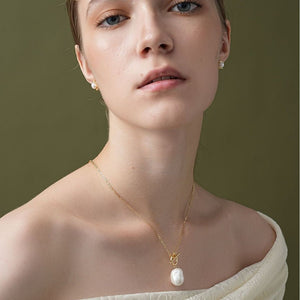 NK Pearl Womens Versatile Baroque Necklace - Zambeel