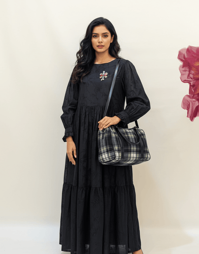 Noir Long Sleeve Maxi Dress - Zambeel