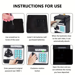 Number Bank Coin & Bill Safe - Zambeel