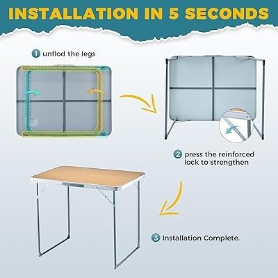 Outdoor Folding Table Ⓢ - Zambeel
