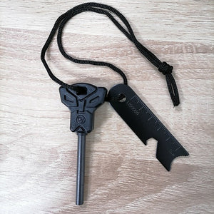 Outdoor Survival Large Solid Flint Multifunctional Fire Rod Magnesium Rod Firearm - Zambeel